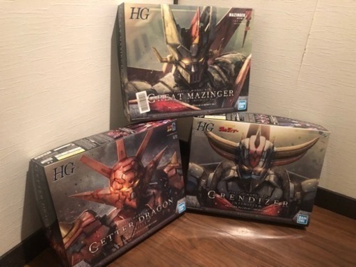 【価格相談可】【未組立】【バンダイ】【HG】グレートマジンガー\u0026グレンダイザー\u0026ゲッタードラゴン