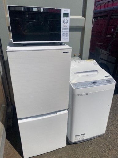 【美品中古2018&2019】冷蔵庫/洗濯機/電子レンジ※一部地域配送設置無料♬ ☆選べる☆中古家電3点セット[冷蔵庫・洗濯機・電子レンジ] | 家電