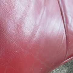 R218 NITORI ニトリ 人気 3人掛け 本革カウチソファ クッション2個付き USED