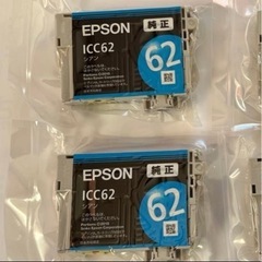 エプソン　EPSON純正インクカートリッジ 2個、ICC62  ...