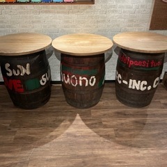 【3本セット!!】ウィスキー樽　テーブル　おしゃれ