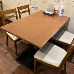 テーブル75×60高さ74 2人掛け9台