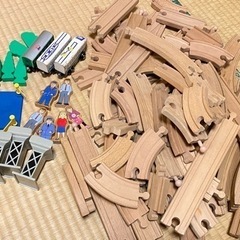 大量⭐︎木製レール　電車　おもちゃ　
