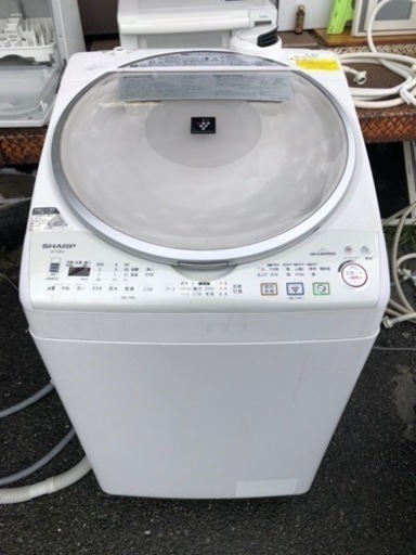 福岡市内配送設置無料　シャープ SHARP ES-TX810-S [タテ型洗濯乾燥機（8.0kg） シルバー系 プラズマクラスター搭載]