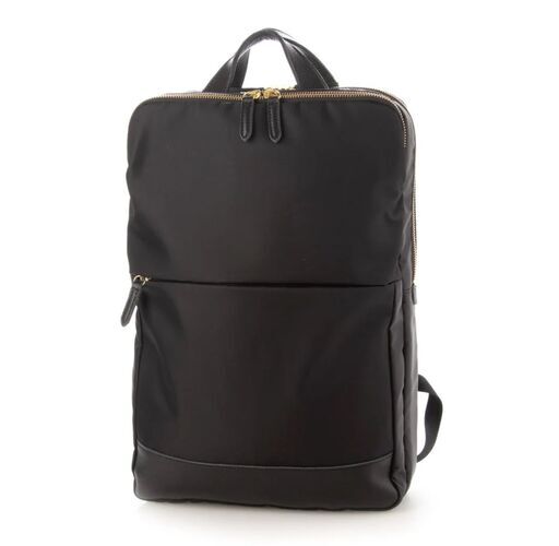 1/25まで[ペルケ] ナイロン×牛革PCリュック（定価19,800円）