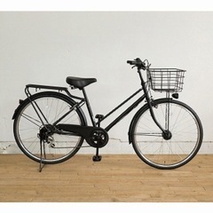  大型バスケット付自転車citybike ツヤケシブラック