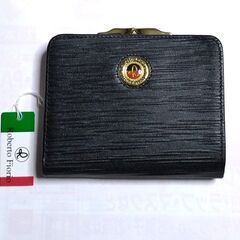 新品:未使用:財布 RobertoFiorio 黒/二つ折り財布...