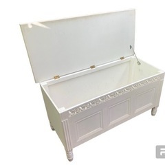 フランス製？ 収納ボックス 収納 ケース 椅子 White Palice Blanket 