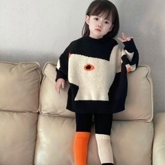 韓国スタイル子供服 うさぎチュニックセットアップ ニットセーター