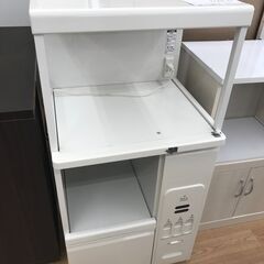 ★ジモティ割あり★  レンジ台 ホワイト H117×W56×D4...