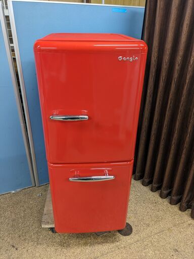 エディオン e angle 2ドア冷凍冷蔵庫 149L 2018年製 ANG-RE151-A1 赤/レッド