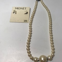 2401-466 MONET ネックレス パール ビーズ キズあり