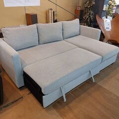 【愛品倶楽部柏店】 ニトリ　ノアーク　布張りカウチソファーベッド　グレー