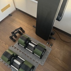 フレックスベル2kg刻み32kg×2、ベンチ、おまけ