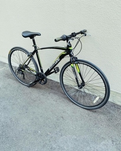 決まりました)中古自転車完成！アルミフレームのクロスバイク。後ろ  