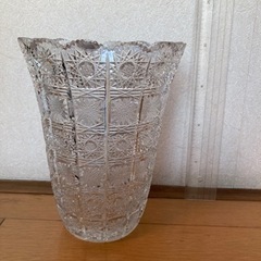 クリスタル　ガラス　花瓶