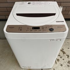 美品 SHARP es-ge6f-t 全自動洗濯　6kg 202...