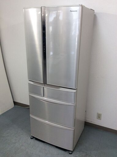 (1/22受渡済)JT8124【Panasonic/パナソニック 6ドア冷蔵庫】激安品 2013年製 NR-F468T-N 家電 キッチン 冷蔵冷凍庫 フレンチドア 自動製氷 455L