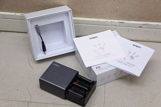 【ジャンク】SYNCO P2L Lightning接続 2ch ワイヤレスピンマイク ステレオ対応 ライトニング iPhone iOS iPad (P1725ahxY)