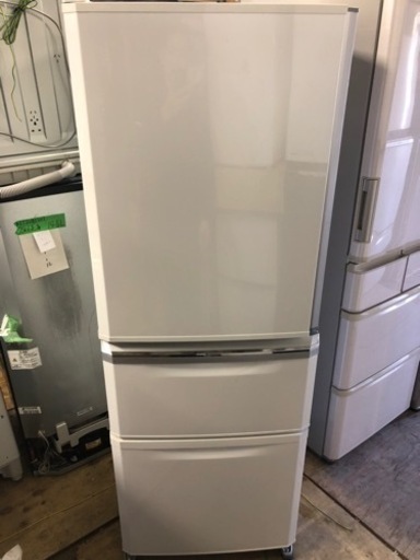 福岡市内配送無料　三菱電機 MITSUBISHI ELECTRIC MR-C34ZL-W [冷蔵庫 Cシリーズ (335L・左開き) 3ドア パールホワイト]