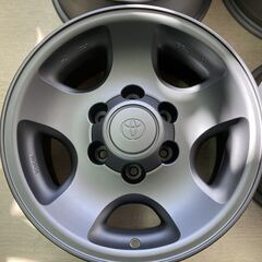 マットガンメタ再塗装!!80ランクル純正◇8J 16インチ ±0 6/139.7