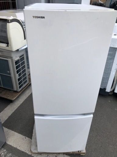 福岡市内配送無料　2019年式　東芝 TOSHIBA GR-P15BS(W) [冷蔵庫 （153L・右開き） 2ドア パールホワイト]
