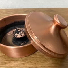 【ネット決済・配送可】銅製　墨池　ハンドメイド　書道　硯
