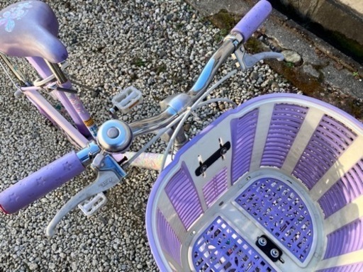 529、ブリヂストンジュニアシティサイクル24インチパープル 自転車24