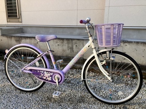 529、ブリヂストンジュニアシティサイクル24インチパープル