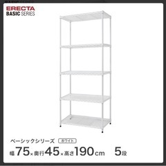 スチールラック ホームエレクター 75×45×190 5段