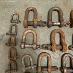 シャックル WLL 長シャコ 0.25t~1.5t まとめ売り 45個