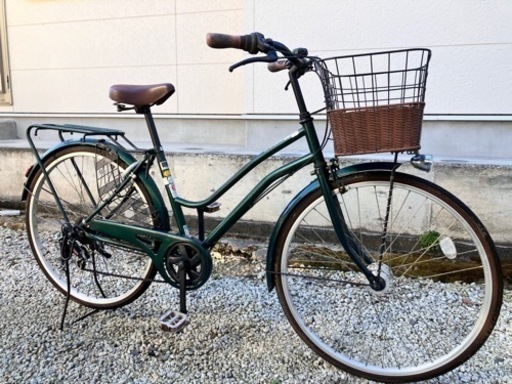 536、オシャレサイクル26インチ緑