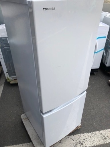 福岡市内配送無料　2019年式　東芝 TOSHIBA GR-P15BS(W) [冷蔵庫 （153L・右開き） 2ドア パールホワイト]