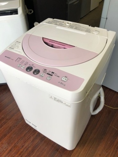 福岡市内配送設置無料　4.5kg 全自動洗濯機 ES-G4E2-P ピンク系 一人暮らし 単身用