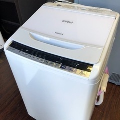 福岡市内配送設置無料　日立 全自動洗濯機 ビートウォッシュ 8kg ホワイト BW-V80B W