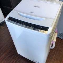 福岡市内配送設置無料　日立 全自動洗濯機 ビートウォッシュ 8kg ホワイト BW-V80B W