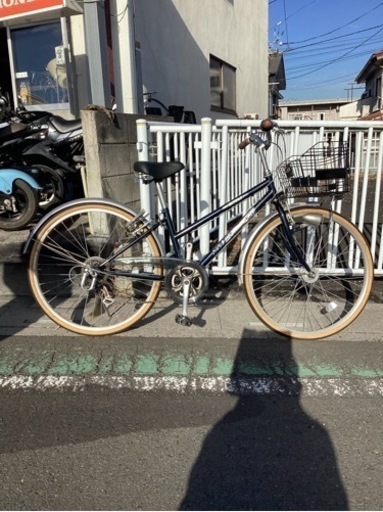 【中古自転車】26インチ(紺メタリック) 外装7段