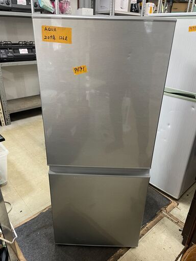 リサイクルショップどりーむ荒田店 No9691 冷蔵庫　２ドア冷蔵庫　アクア　１２６L　２０１９年製　ガンメタリックカラー　動作確認OK♪