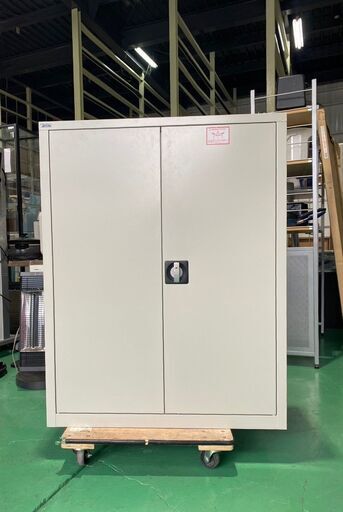 大阪⭐️エコマックス♻️「S121」美品 チェハ 両開き書庫 高さ1120 キャビネット 収納庫 書類棚 オフィス家具【大阪市プレミアム付商品券利用可能！】