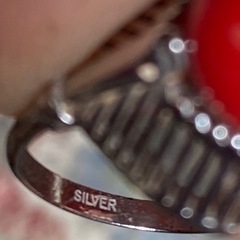 レトロ　アンティーク　ビンテージ　宝飾品　赤珊瑚（地赤と赤珊瑚の中間色）9mm珠リング　サイズ12