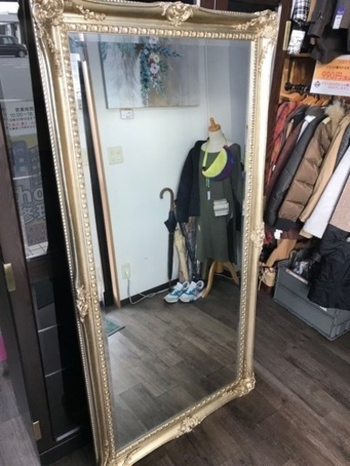 アンティーク調 大型ミラー 大型鏡