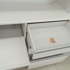 ☆ジモティ割あり☆ レンジボード ホワイト H120×D50×W200