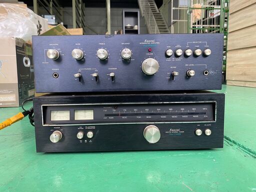 大阪⭐️エコマックス♻️「S128」オーディオ機器　チューナー+アンプ　SANSUI AU-3300　TU-1100 サンスイ【大阪市プレミアム付商品券利用可能！】