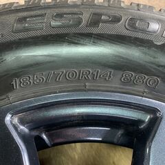 ホイル付 スタッドレスタイヤ4本セット 14インチ