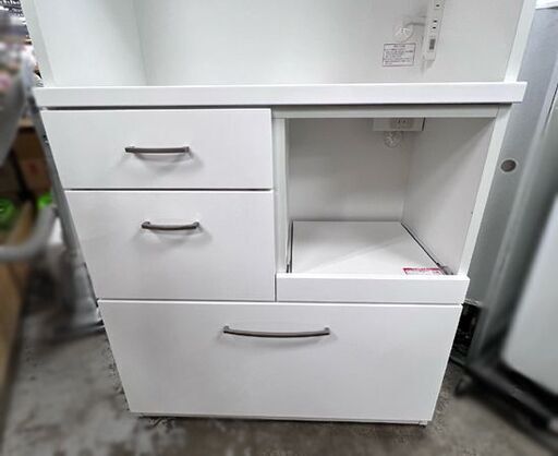 ニトリ レンジボード 幅80cm 白 キッチンボード ホワイト コパン80KB