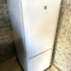 冷蔵庫 2016年製 MITSUBISHI 2ドア 白 ホワイト...