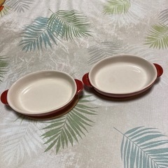 グラタン皿２枚(未使用品です)  