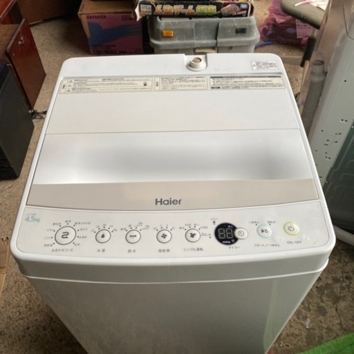 ハイアール 全自動洗濯機 JW-C45BE 4.5Kg 2018年製 通電、動作確認済【中古品】