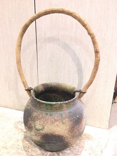 ■10663■大きい壺　置物　花器　花瓶　陶器　カメ　メダカ　庭