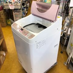 2017年製 SHARP ES-TX5A-P [タテ型洗濯乾燥機(5.5kg) ピンク系]
